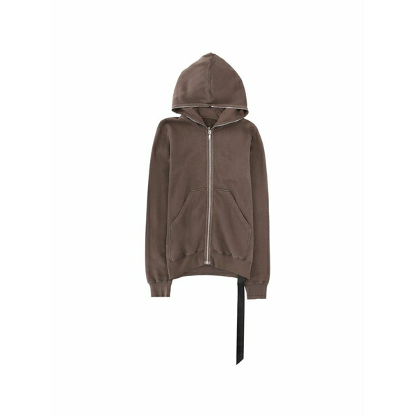 リックオウエンス メンズ パーカー・スウェットシャツ アウター Zipped hoodie Brown