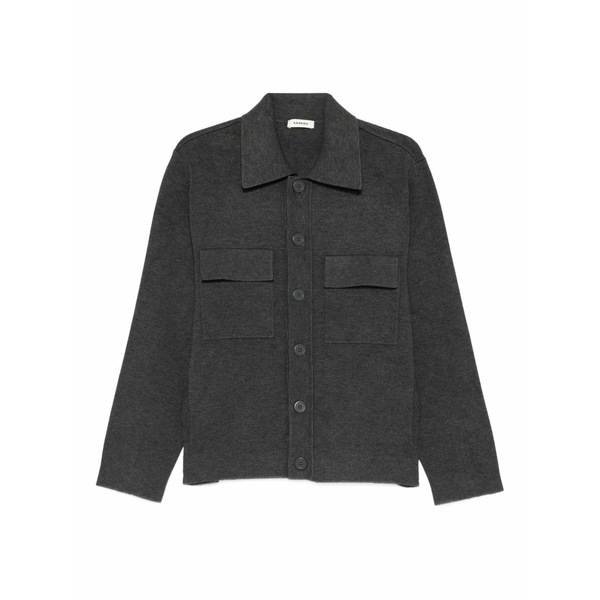 砂子ロ メンズ ジレー アウター Milano knit jacket Grey