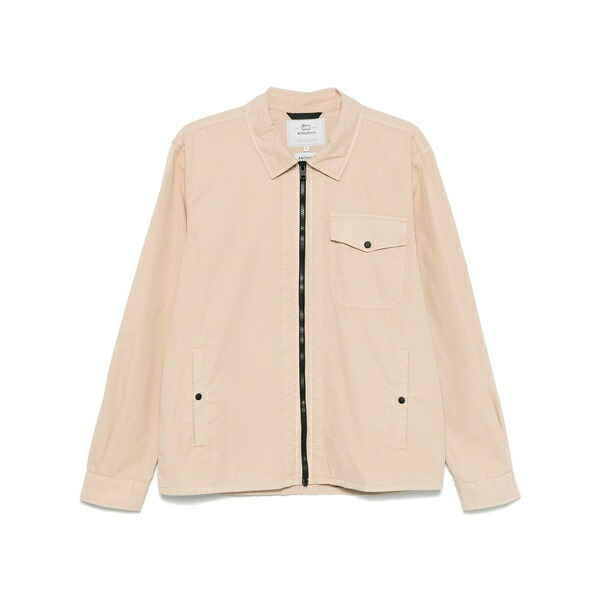 羊毛 金持ち メンズ 上衣＆上衣 アウター Gabardine-weave overshirt Neutrals