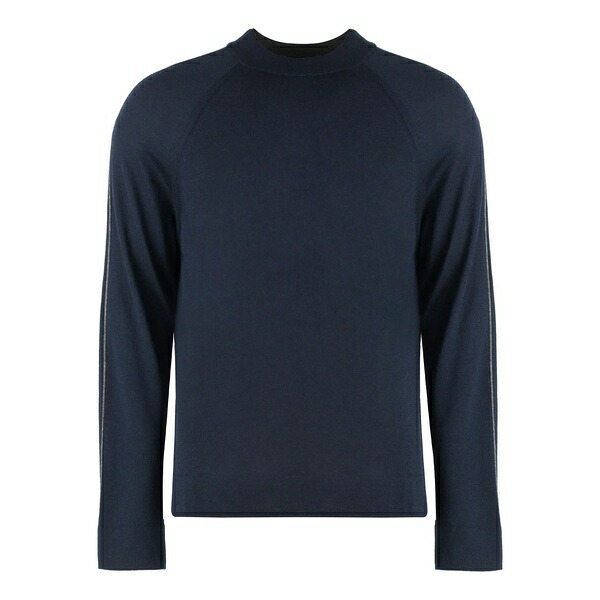 マロ メンズ 編み物\u0026プルオーバー アウター Cashmere sweater Blue
