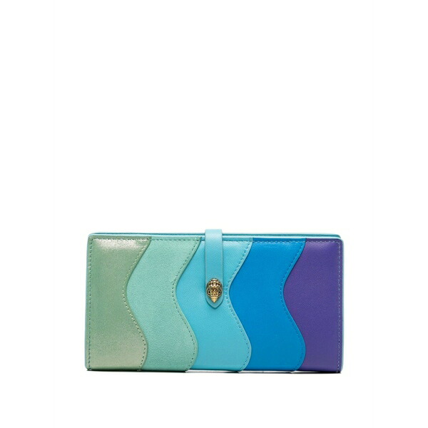カートジェイガー レディース 紙入れ 付属品 Kensington wavy leather wallet Blue
