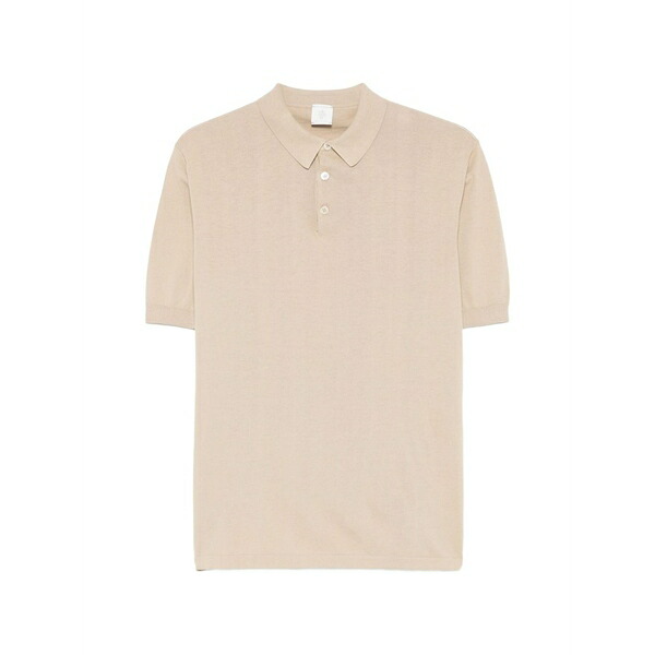 イレブンティ メンズ スポーツシャツ トップス Knitted polo shirt Brown