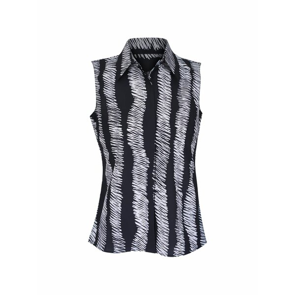 アク木鼠 プント レディース ティーシャツ トップス Graphic-print sleeveless shirt Black レディースファッション-トップス-シャツ・ブラウス
