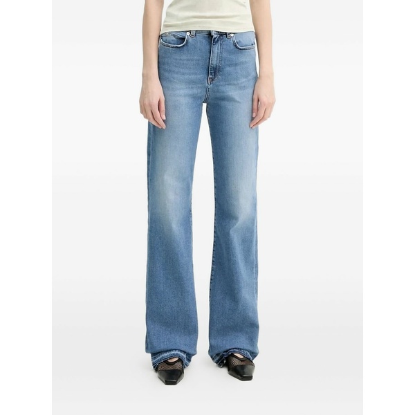 アイスバーグ レディース デニムパンツ ボトムス Five-pocket straight-leg jeans Blue｜asty