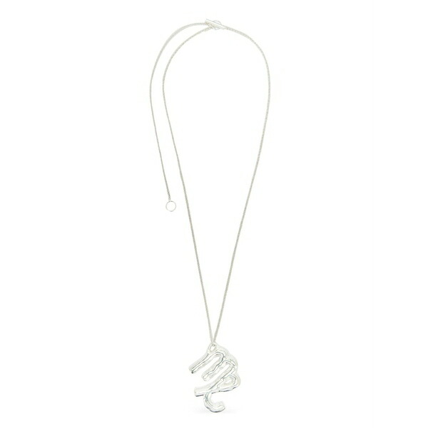 ジル・サンダー メンズ 首飾り・チョー鉄道車両 佩び物 Zodiac-pendant silver necklace Silver