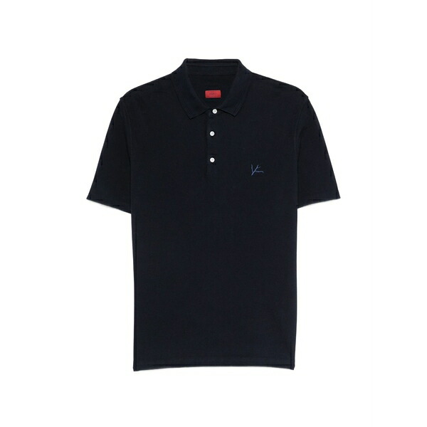 イザイア メンズ スポーツシャツ トップス Logo-detail polo shirt Blue