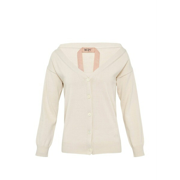 ヌメロ ヴェントゥーノ レディース ジレー アウター Buttoned cardigan Neutrals