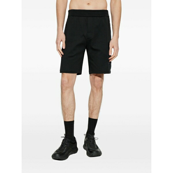 ムースナックルズ メンズ カジュアルパンツ ボトムス Logo-detail cargo shorts Black|asty