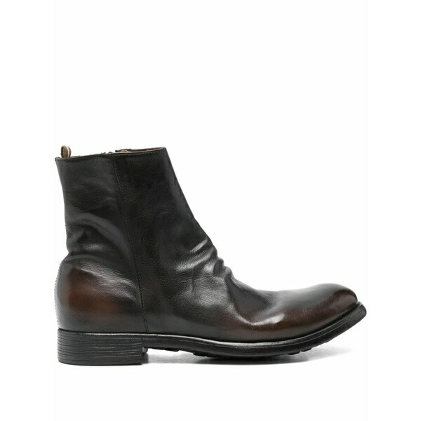 オフィチーネ 創造的 メンズ ブーツ シューズ Chronicle leather boots  Brown