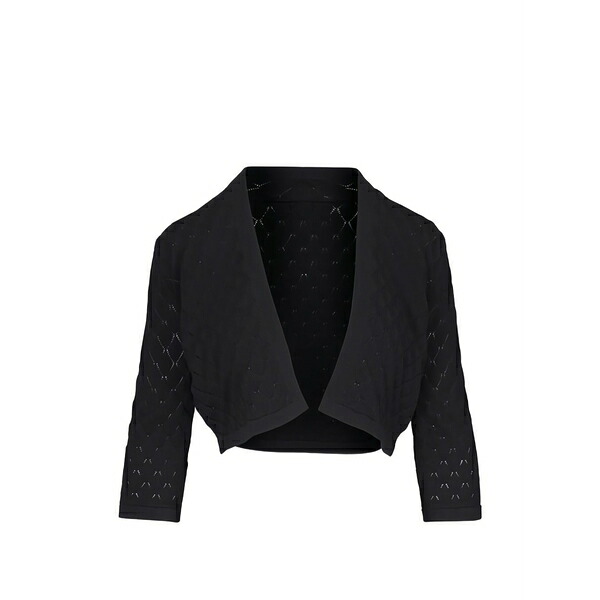 紫はしどいサクラ色 レディース ジレー アウター Long-sleeves cardigan Black