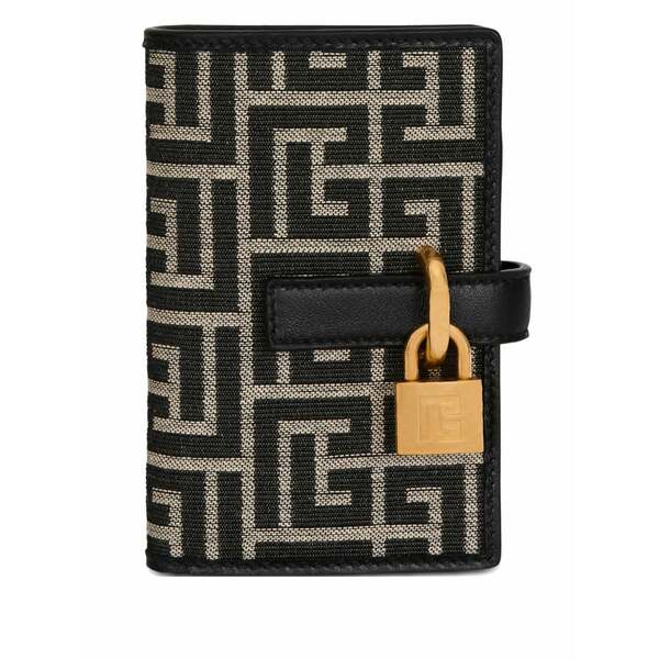 バルマン レディース 金入れ 付属物 Monogram jacquard wallet Black