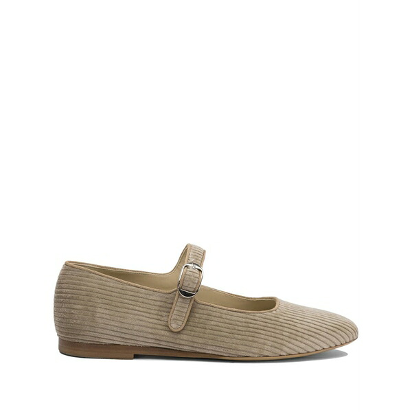 ル モンド ベリル レディース サンダル シューズ Corduroy buckle ballet flats Neutrals