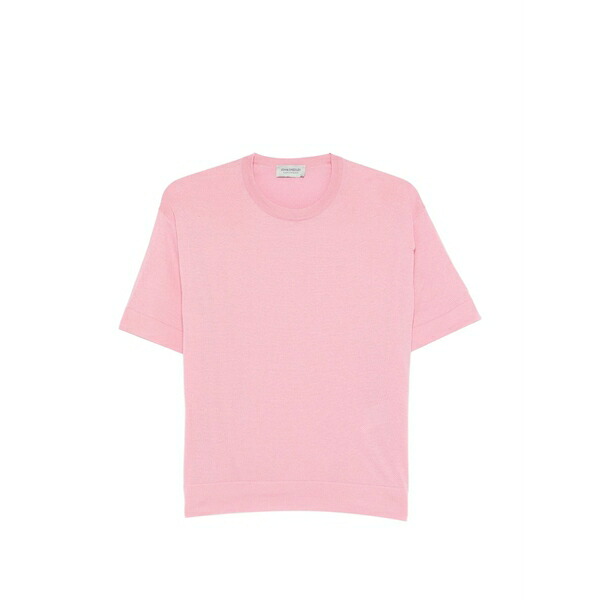 ジョンスメドレー レディース プルオーバー トップス Danby fine-knit t-shirt  Pink