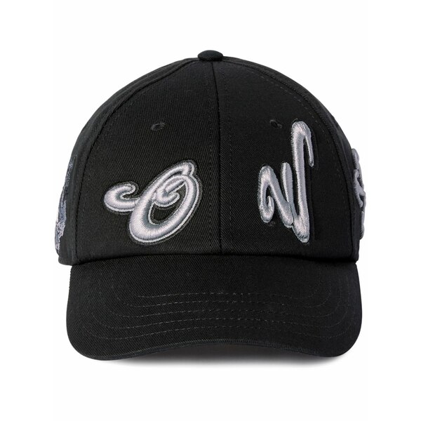 象牙色 メンズ かぶり笠 佩び物 Embroidered cotton cap Black