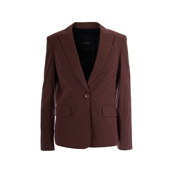 ピンコ レディース 上衣＆上衣 アウター Button blazer Brown