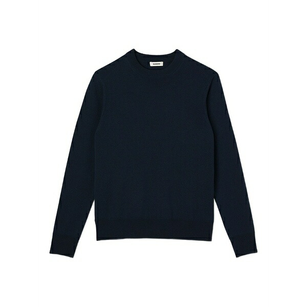 サンドロ メンズ ニット&セーター アウター Wool crew-neck sweater Blue｜asty