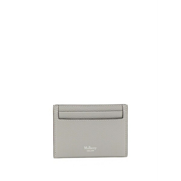 マル木ノ実 レディース 紙入れ 付属品 Continental embossed-logo leather carholder Grey