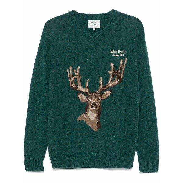 エムシーツーセイントバース メンズ 編み物\u0026プルオーバー アウター Heron sweater Green