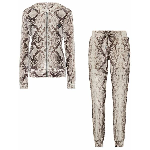 フィリップ飾り気のない レディース パーカー・スウェットシャツ アウター Python-print tracksuit set Neutrals