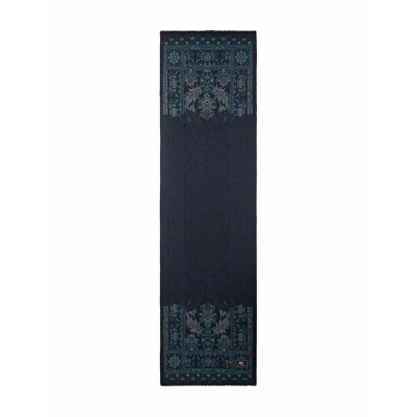エトロ メンズ えり巻き・袈裟・えり巻き 付属物 Jacquard floral scarf Blue