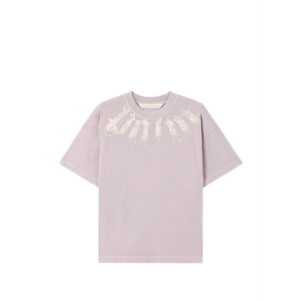 パーム・エンジェルス レディース プルオーバー トップス Neck-logo loose t-shirt Purple