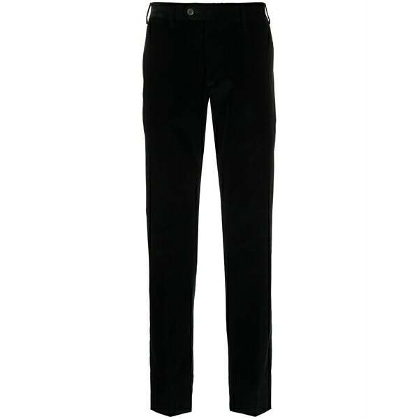 コルネリアーニ メンズ 心地好いズボン下 ボトムス Corduroy slim-fit chinos Black