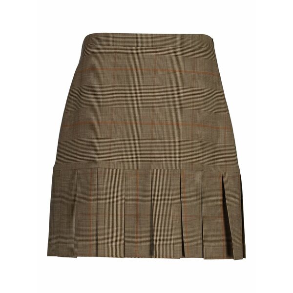 ガント レディース スカート ボトムス Checked pleated mini skirt Brown