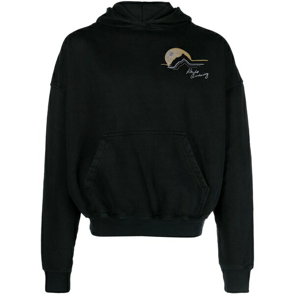 ルード メンズ パーカー・スウェットシャツ アウター Awakening graphic-print cotton hoodie Black