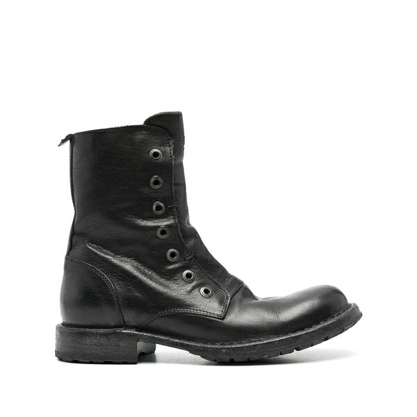 モマ レディース ブーツ シューズ Leather boots Black