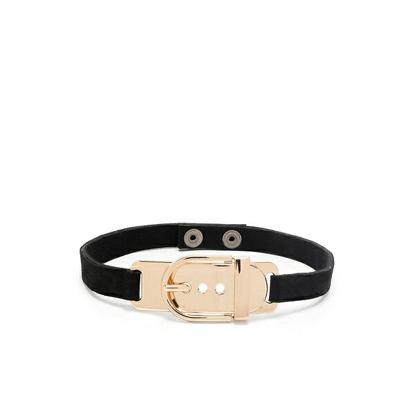マノーキ レディース ネックレス・チョーカー・ペンダントトップ アクセサリー Buckle chocker necklace Black|asty