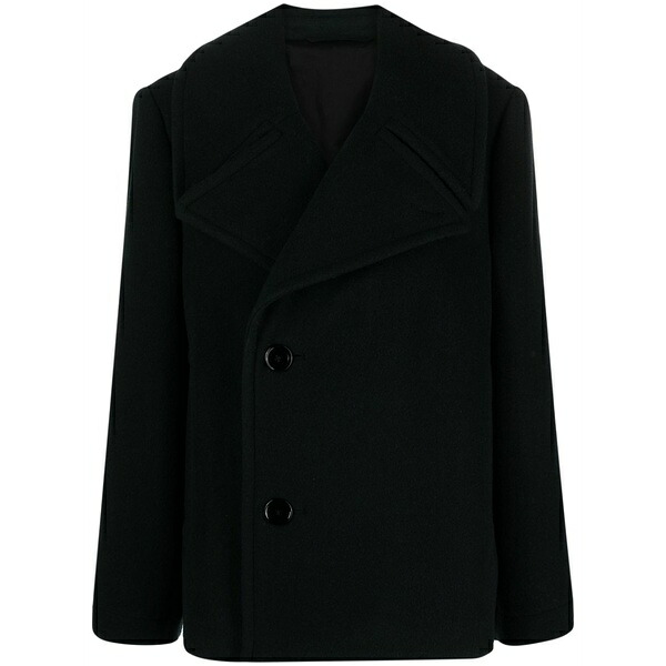 ルメール レディース 厚地の外套 アウター Double-breasted wool coat Green