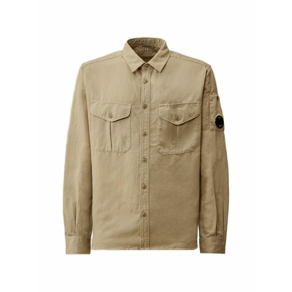 シーピーカンパニー メンズ プルオーバー トップス Chest-pocket shirt Neutrals