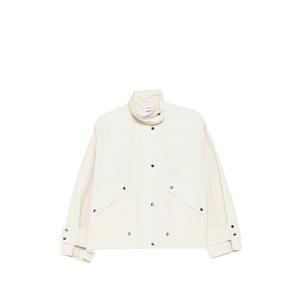 アスペジ レディース 上衣＆上衣 アウター High-neck jacket Neutrals