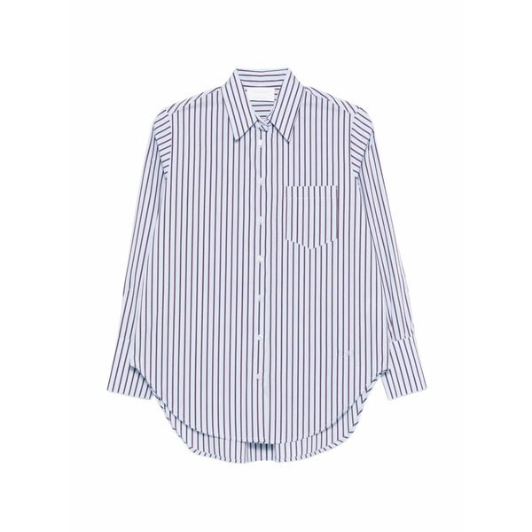 ダニエル フィエゾリ レディース プルオーバー トップス Striped pocket shirt Blue
