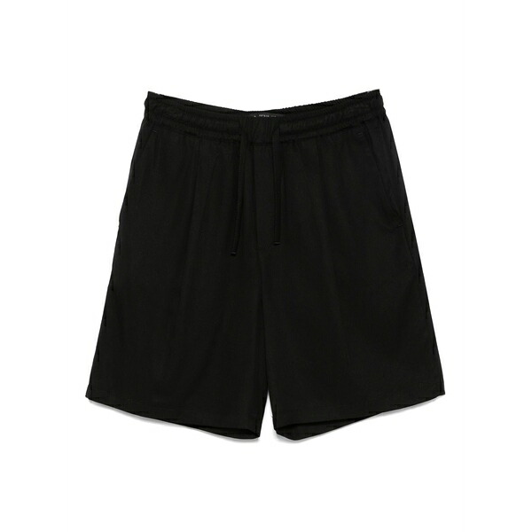 ロウブランド メンズ カジュアルパンツ ボトムス Drawstring-waist shorts Black|asty