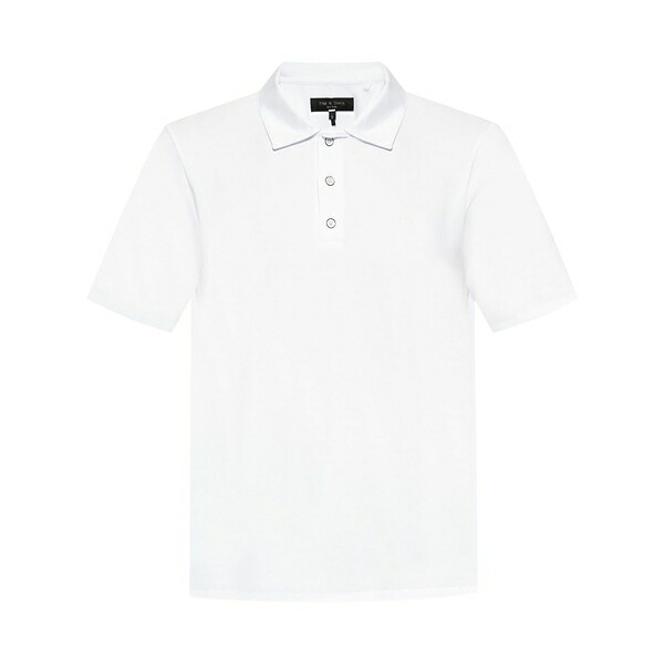 ラグアンドボーン メンズ スポーツシャツ トップス Pima cotton polo shirt White メンズファッション-ポロシャツ-トップス