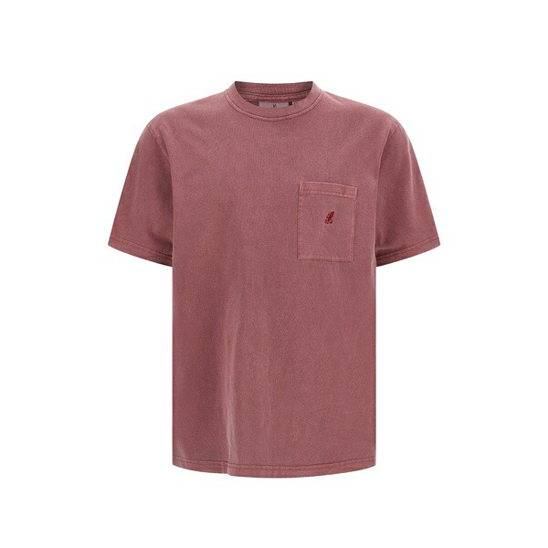 グラミチ メンズ プルオーバー トップス Breast pocket embroidered logo t-shirt Red