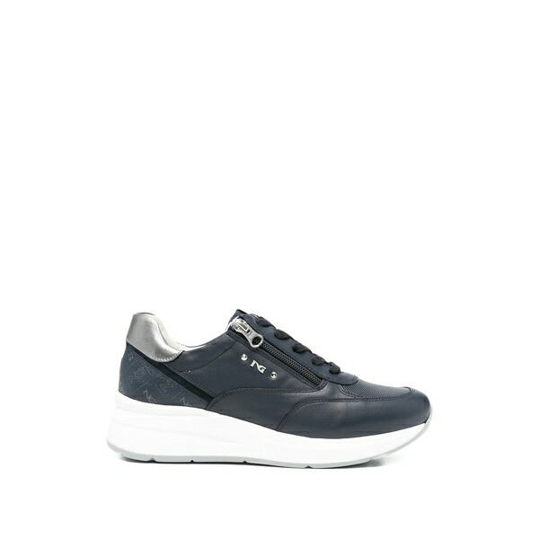 ネロ ジャルディーニ レディース スニーカー シューズ Zip-detail leather sneakers Blue｜asty 37,570円