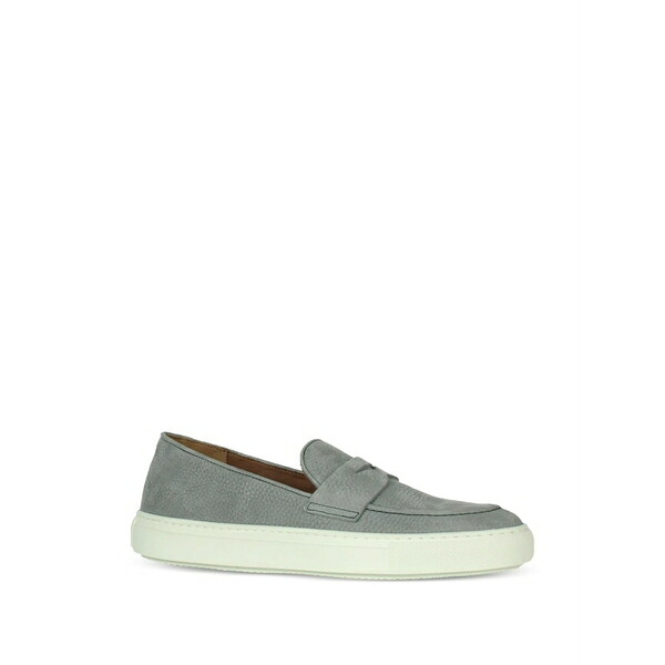 フラテッリ ロセッティ メンズ スリッポン・ローファー シューズ Penny leather loafers Grey|asty