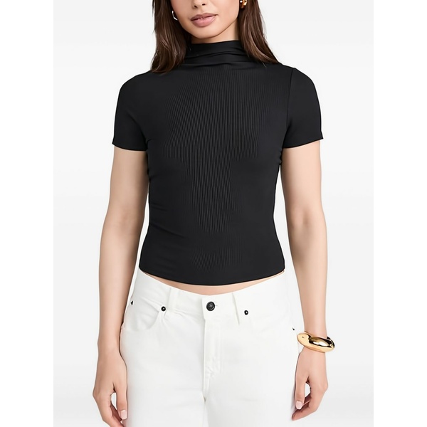 ページ レディース プルオーバー トップス Blanche ribbed turtleneck top Black