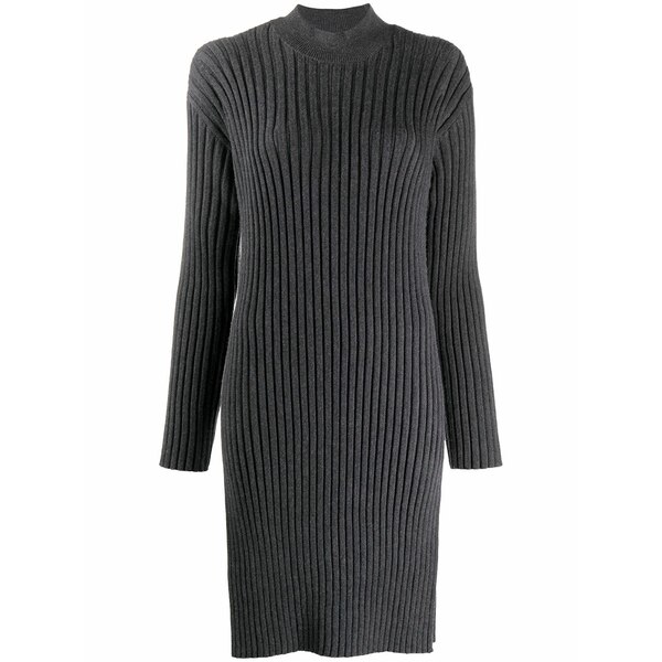 ケンゾー レディース ワンピース トップス Ribbed sweater dress Grey｜asty