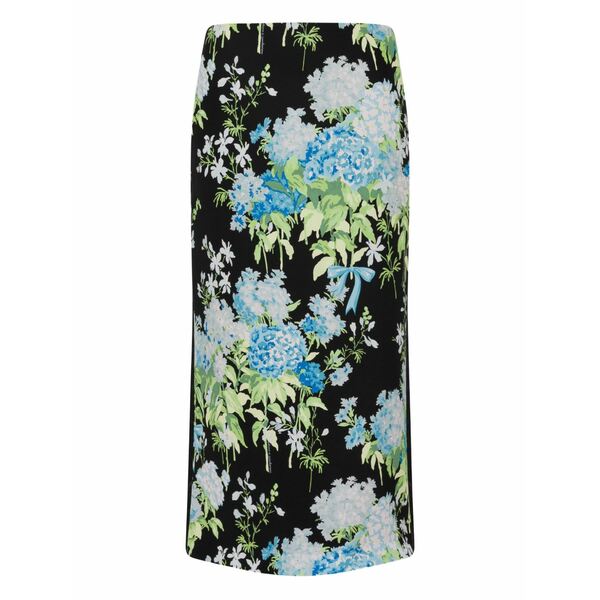 モスキーノ レディース スカート ボトムス Floral-print midi skirt Black｜asty