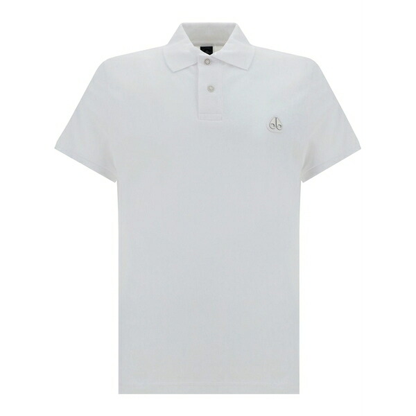 ムースナックルズ メンズ スポーツシャツ トップス Everett logo-appliqu?? polo shirt White
