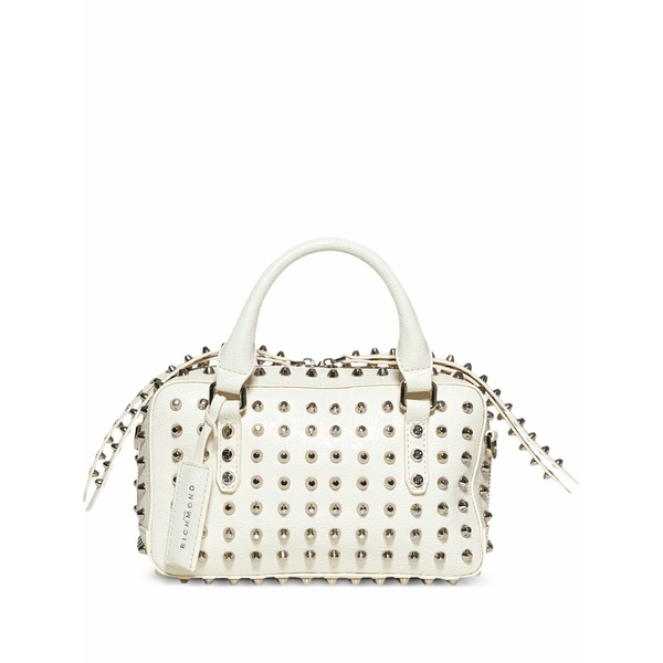 ジョン バージニアの州都 レディース クラッチペダル御徒面子 御徒面子 Studded clutch bag White