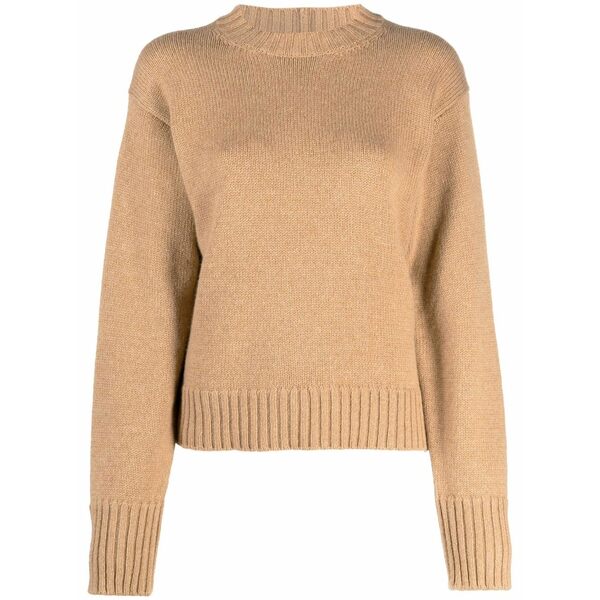 ジル・サンダー レディース 編み物\u0026スウェーター アウター Cashmere-blend knitted jumper Brown