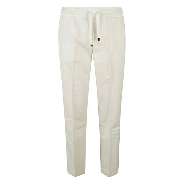レアッシュ レディース 心地好いズボン下 ボトムス Drawstring-waist trousers White