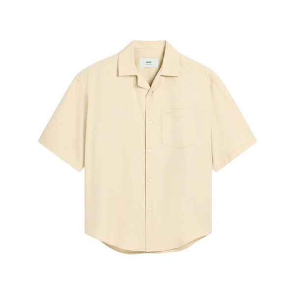 アミ メンズ シャツ トップス Short-sleeve shirt Neutrals|asty