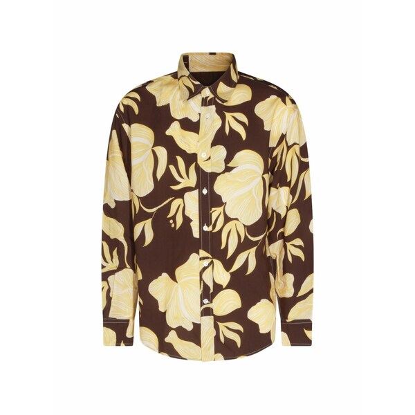アルテア メンズ シャツ トップス Floral-print shirt Brown｜asty