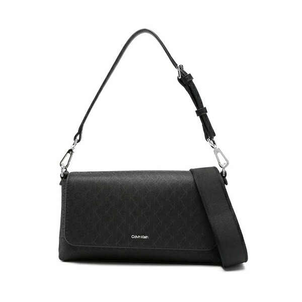 カルバンクライン レディース ショルダーバッグ 御徒面子 Monogram-logo shoulder bag Black