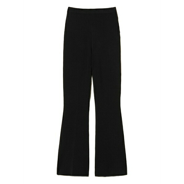 ツインセット レディース カジュアルパンツ ボトムス Flared knitted trousers Black